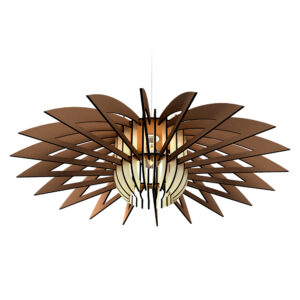 Lustra Aquila, lemn natural, Unset