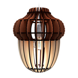 Lustra Ghinda, lemn natural, Led, Unset