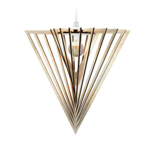 Lustra Spirala Delta, Lemn natural, Led, Unset