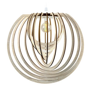 Lustra Spirala Omega, Lemn natural, Led, Unset