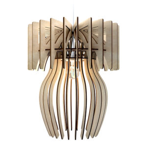 Lustra Medusa, lemn natural, led, Unset