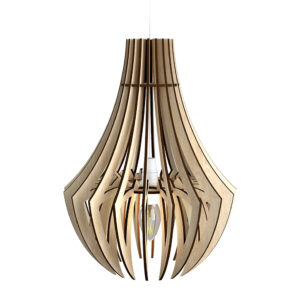 Lustra Fulmina, lemn natural, led, Unset