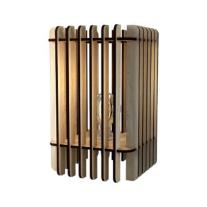 Veioza Square, lemn natural, Led, Unset