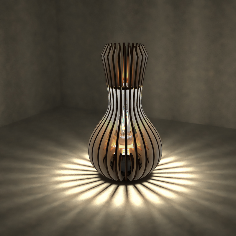 Veioza Mundus, Lemn natural, Led, Unset Veioza Mundus, Lemn natural, Led, Unset