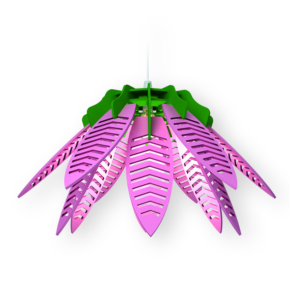 Lustra Flower, lemn natural, led, Unset Lustra Flower, lemn natural, led, Unset