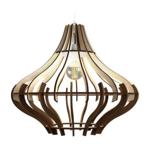 Lustra Porto, lemn natural, led, Unset